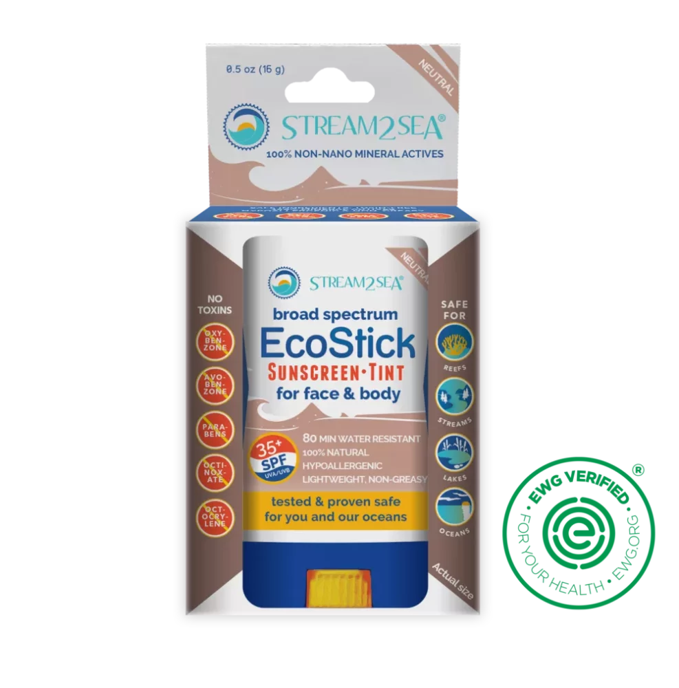 EcoStick Sunscreen - Tint (w/ Eco-Safe Zinc™) EcoStick Sunscreen - Tint (w/ Eco-Safe Zinc™) S2S Stream2Sea Global Ocean and Sea, Reef Safer, Eco friendly, Organic