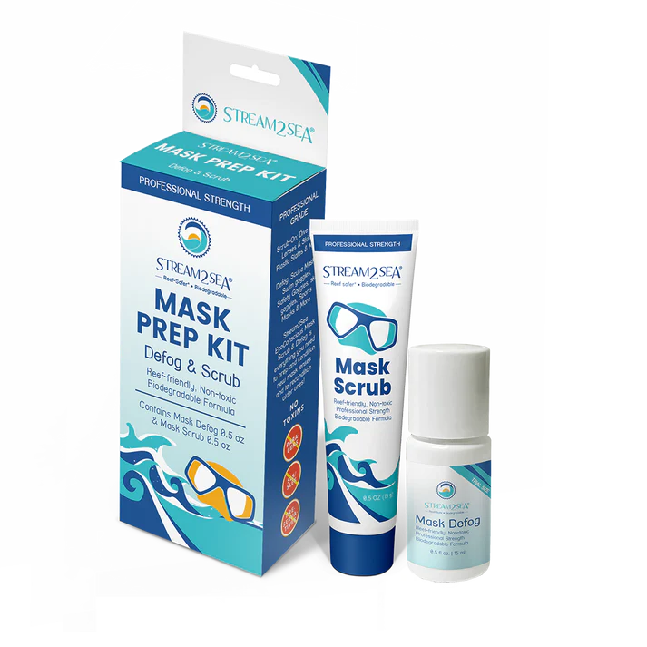 Mask Defog & Scrub Professional Mask Prep Kit Stream2Sea Global Ocean and Sea, Reef Safer, Eco friendly, Organic