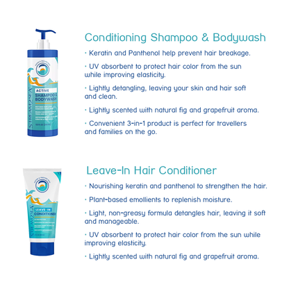 Daily Hair & Body Care Bundle - 2 items S2S Stream2Sea Global Ocean and Sea, Reef Safer, Eco friendly, Organic