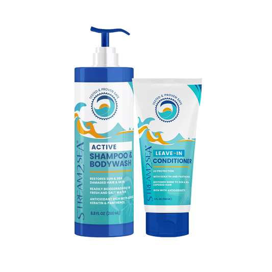 Daily Hair & Body Care Bundle - 2 items S2S Stream2Sea Global Ocean and Sea, Reef Safer, Eco friendly, Organic