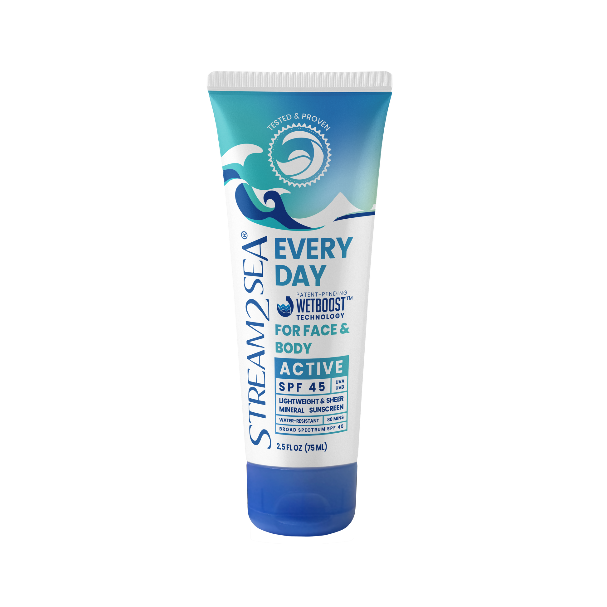 Every Day Active SPF 45 Every Day Sunscreen SPF 45 - Active S2S Stream2Sea Global Ocean and Sea, Reef Safer, Eco friendly, Organic