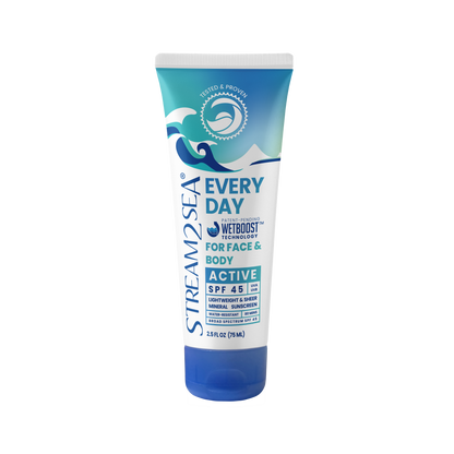 Every Day Active SPF 45 Every Day Sunscreen SPF 45 - Active S2S Stream2Sea Global Ocean and Sea, Reef Safer, Eco friendly, Organic