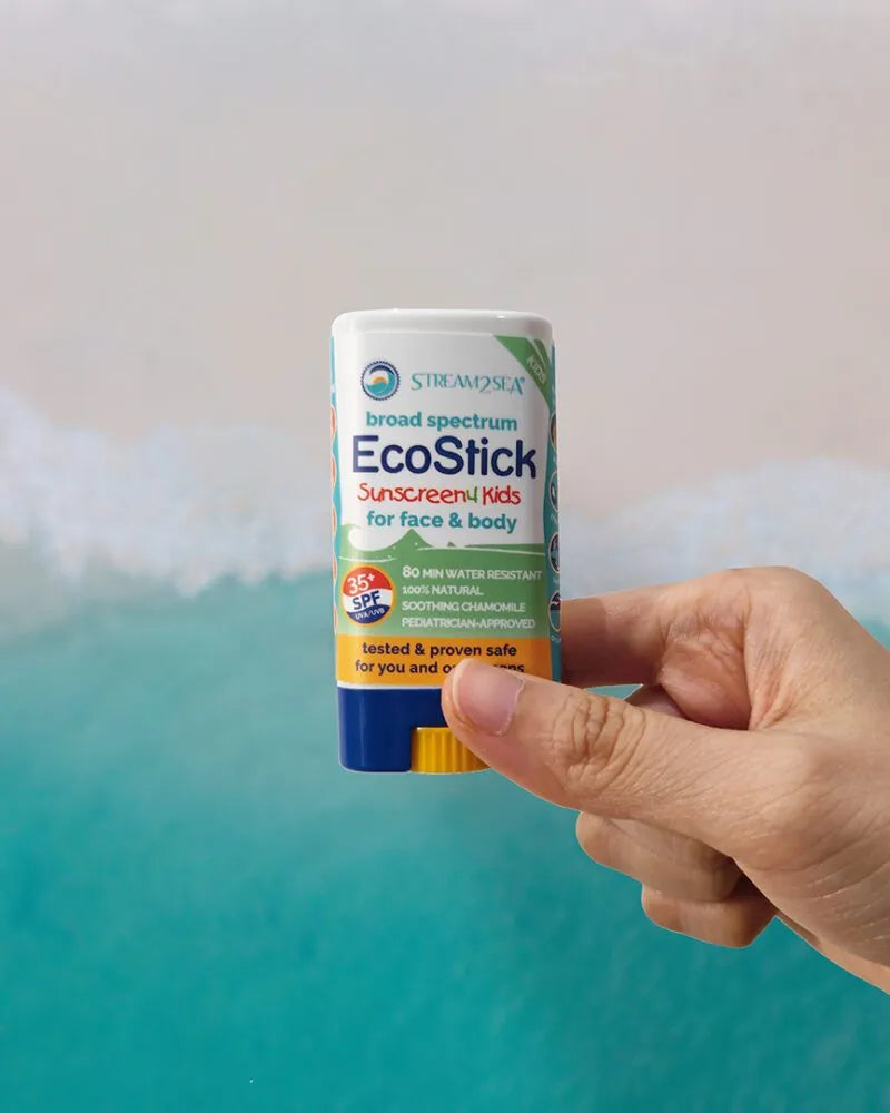 EcoStick Sunscreen For Kids EcoStick Sunscreen For Kids (w/ Eco-Safe Zinc™) Stream2Sea Global Ocean and Sea, Reef Safer, Eco friendly, Organic