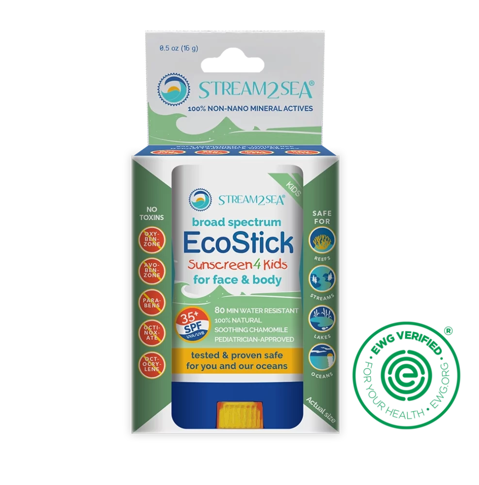 EcoStick Sunscreen For Kids EcoStick Sunscreen For Kids (w/ Eco-Safe Zinc™) Stream2Sea Global Ocean and Sea, Reef Safer, Eco friendly, Organic