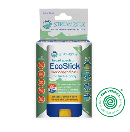 EcoStick Sunscreen For Kids EcoStick Sunscreen For Kids (w/ Eco-Safe Zinc™) Stream2Sea Global Ocean and Sea, Reef Safer, Eco friendly, Organic