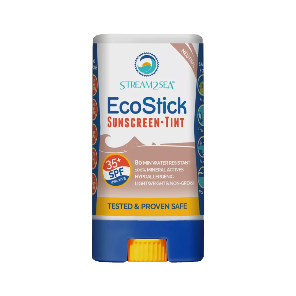 EcoStick Sunscreen - Tint (w/ Eco-Safe Zinc™) EcoStick Sunscreen - Tint (w/ Eco-Safe Zinc™) Stream2Sea Global Ocean and Sea, Reef Safer, Eco friendly, Organic