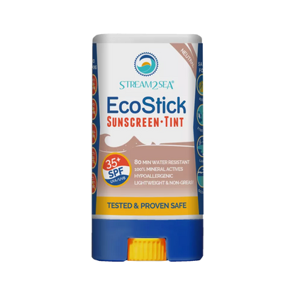 EcoStick Sunscreen - Tint (w/ Eco-Safe Zinc™) EcoStick Sunscreen - Tint (w/ Eco-Safe Zinc™) Stream2Sea Global Ocean and Sea, Reef Safer, Eco friendly, Organic