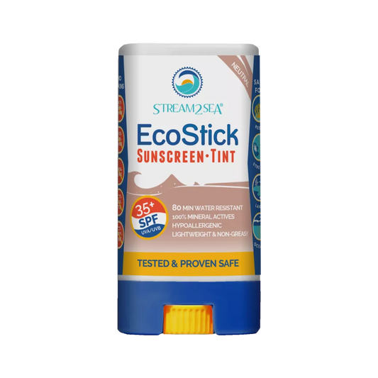 EcoStick Sunscreen - Tint (w/ Eco-Safe Zinc™) EcoStick Sunscreen - Tint (w/ Eco-Safe Zinc™) Stream2Sea Global Ocean and Sea, Reef Safer, Eco friendly, Organic