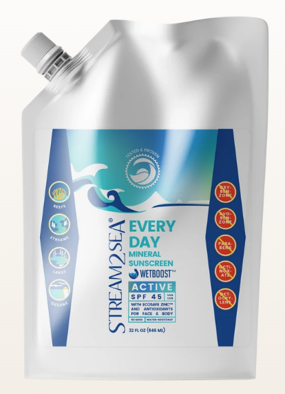 Every Day Active SPF 45 Every Day Sunscreen SPF 45 - Active S2S 960 ml Stream2Sea Global Ocean and Sea, Reef Safer, Eco friendly, Organic