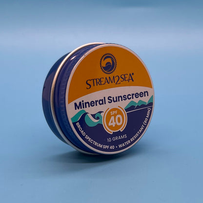 Sunscreen Zinc Balm Mini SPF 40 Sport Sunscreen Zinc Balm S2S Stream2Sea Global Ocean and Sea, Reef Safer, Eco friendly, Organic
