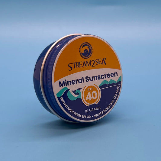 Sunscreen Zinc Balm Mini SPF 40 Sport Sunscreen Zinc Balm Stream2Sea Global Ocean and Sea, Reef Safer, Eco friendly, Organic