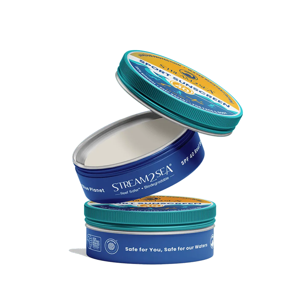 Sunscreen Zinc Balm Mini SPF 40 Sport Sunscreen Zinc Balm S2S Stream2Sea Global Ocean and Sea, Reef Safer, Eco friendly, Organic