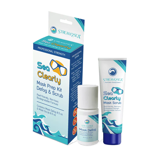 Mask Defog & Scrub Sea Clearly Mask Prep Kit Stream2Sea Global Ocean and Sea, Reef Safer, Eco friendly, Organic