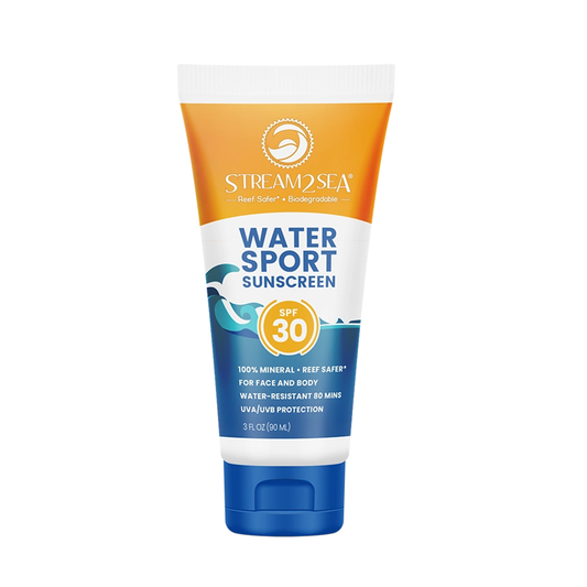 Sport Sunscreen SPF 30 Sport Sunscreen SPF 30 S2S Full Size 90 ml Stream2Sea Global Ocean and Sea, Reef Safer, Eco friendly, Organic