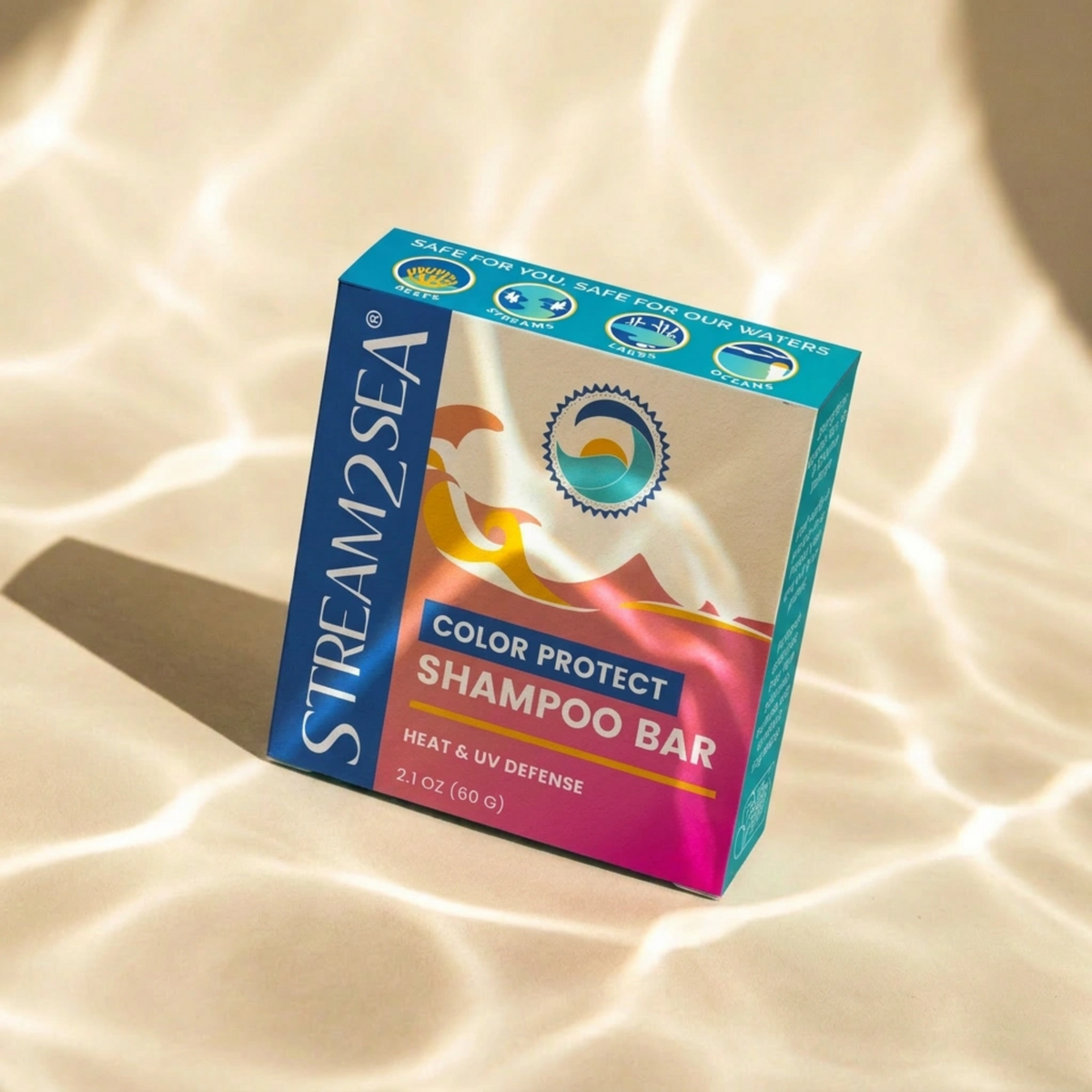 Colour Protect Shampoo Bar Stream2Sea Global Ocean and Sea, Reef Safer, Eco friendly, Organic