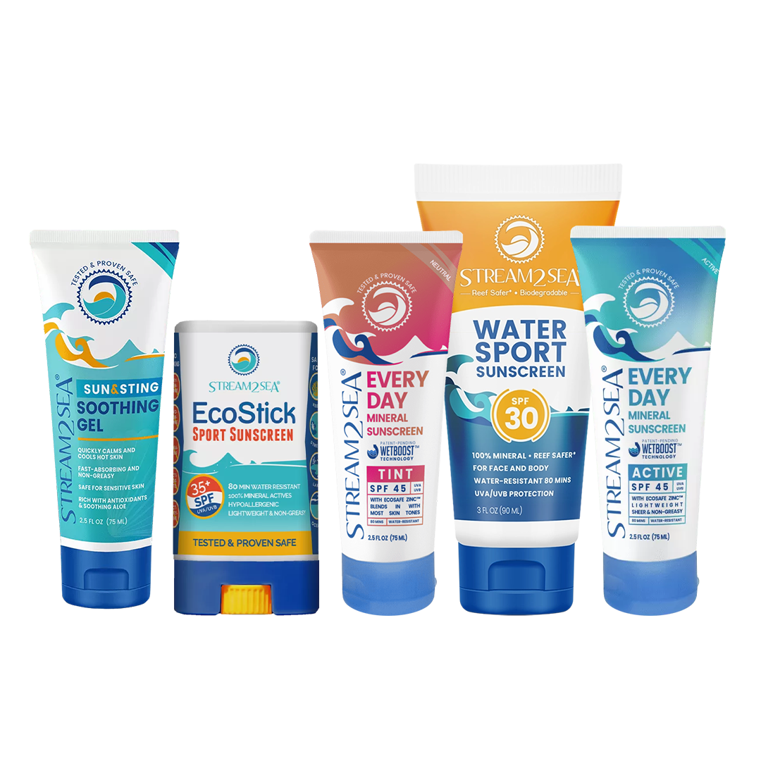 Summer Essentials Kit Stream2Sea Global Ocean and Sea, Reef Safer, Eco friendly, Organic