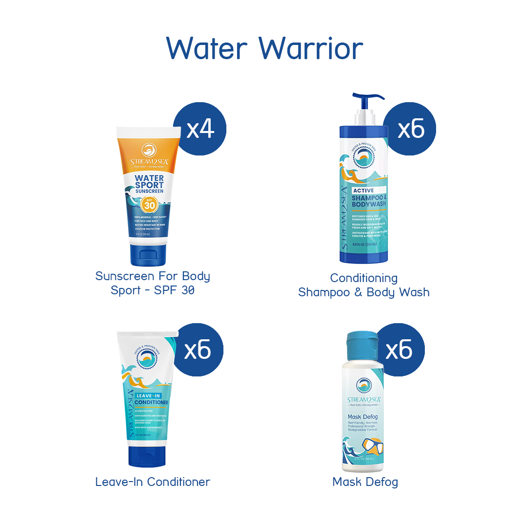 Water Warrior Kit Stream2Sea Global Ocean and Sea, Reef Safer, Eco friendly, Organic