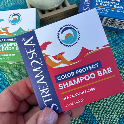 Colour Protect Shampoo Bar Stream2Sea Global Ocean and Sea, Reef Safer, Eco friendly, Organic