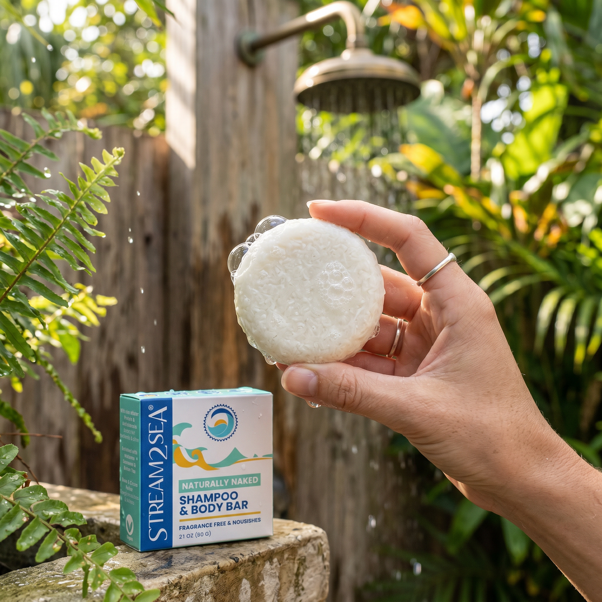 Naturally Naked Shampoo & Body Bar Stream2Sea Global Ocean and Sea, Reef Safer, Eco friendly, Organic