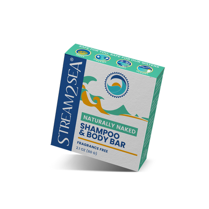 Naturally Naked Shampoo & Body Bar Stream2Sea Global Ocean and Sea, Reef Safer, Eco friendly, Organic