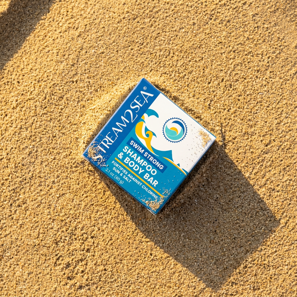 Swim Strong Shampoo & Body Bar Stream2Sea Global Ocean and Sea, Reef Safer, Eco friendly, Organic